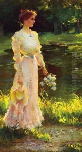 By the Lily Pond by Charles Curran