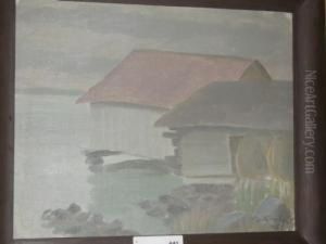 Gran, Olja, Fiskebatar, 40x32cm Gran, Olja, Fiskebatar, 40x32cm
