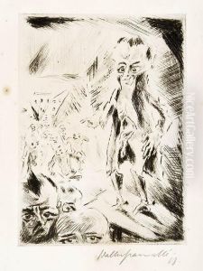 Szene Im Cafe Mit Den Kruppeln (blatt Iii Der Folge "der Rebell") by Walter Gramatte