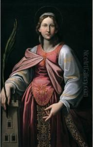 Santa Barbara
Olio Su Tela, Cm. 132x84 by Antiveduto Grammatica