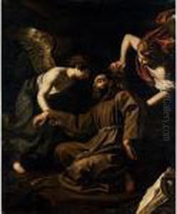 San Francesco Sorretto Da Due Angeli by Antiveduto Grammatica