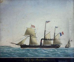 Le Vapeur Mixte L'isly Rentrant Au Port Du Havre by Eugene Grandin