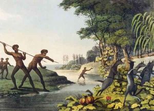 Hunting the Kangaroo, aborigines in New South Wales by John Heaviside Clark