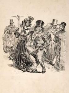 Caricature De La Femme Volage by Jean-Jacques Grandville