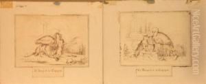 Le Renard Et La Cigogne Et Le Loup Et La Cigogne by Jean-Jacques Grandville