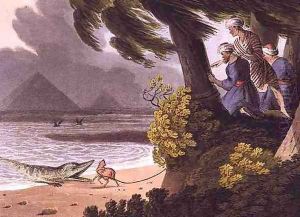 Egyptians Crocodile Catching, 1813 by John Heaviside Clark