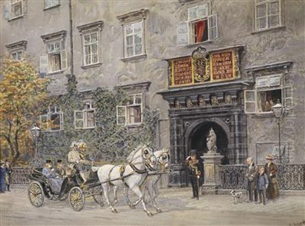Emperor Francis Josepf In The Coach By The Schweizertor - view 1
