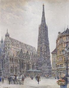 Saint Stephen"" ""s Cathedral In Vienna by Ernst Graner