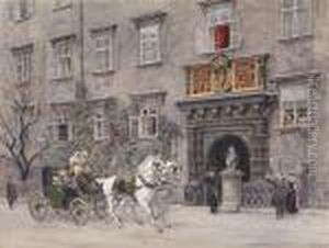 An Imperial Coach By The Schweizertor (invienna) by Ernst Graner