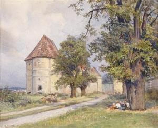 Motiv Mit Dem Schlos Neugebaude Bei Wien - view 1