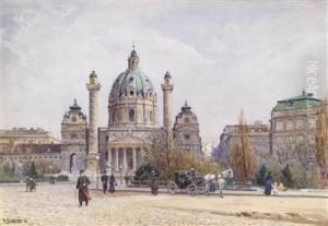 Blick Auf Die Karlskirche by Ernst Graner