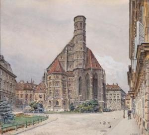 Die Minoritenkirche In Wien by Ernst Graner