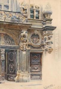 Two Sheets With A Gate In Vienna by Ernst Graner