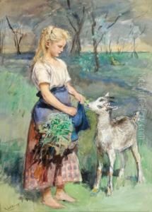 Blondes Madchen by Ernst Graner