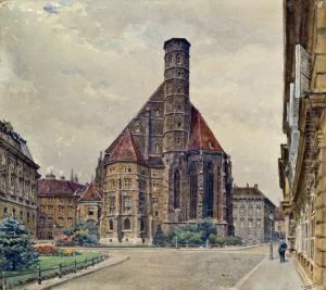 Die Minoritenkirche In Wien by Ernst Graner