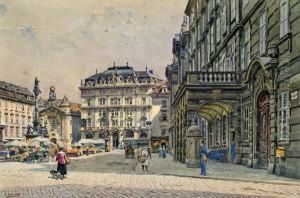 Der Platz Am Hof In Wien by Ernst Graner