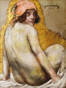 Jeune Fille Nue Au Fichu Rose