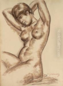 Academie De Femme Assise by Sam Granowsky