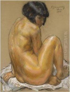 Seated Nude by Sam Granowsky
