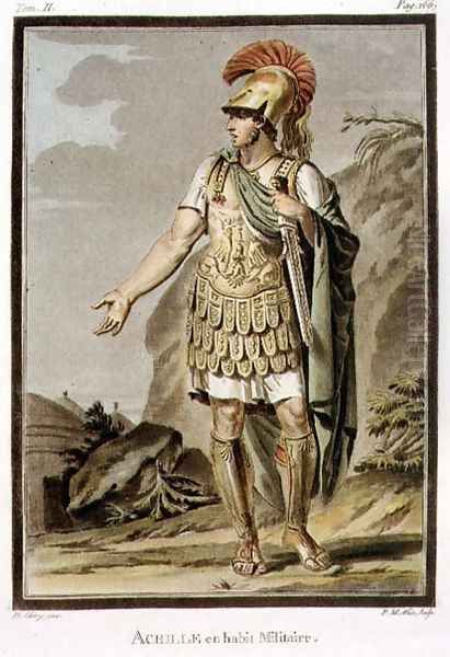 Achilles in Armour, costume for 'Iphigenia in Aulis', from Volume II of 'Research on the Costumes and Theatre of All Nations' - view 1