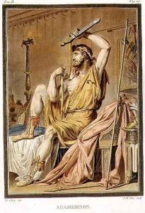 Agamemnon, costume for 'Iphigenia in Aulis', 'Research on the Costumes and Theatre of All Nations', 1802 by Philippe Chery