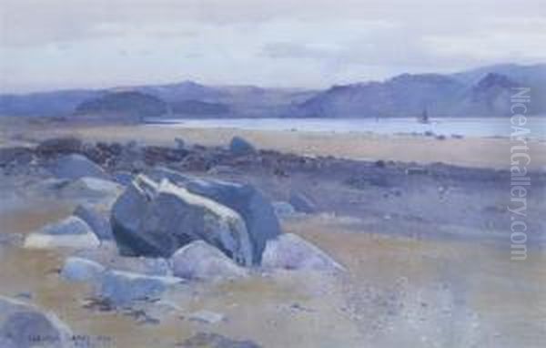 Cockle Pickers At Low Tide - view 1