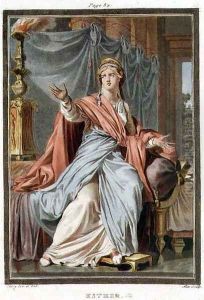 Esther, costume for 'Esther', from Volume I of 'Research on the Costumes and Theatre of All Nations', by Philippe Chery
