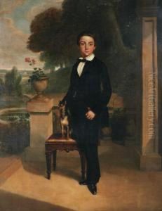 Portrait Of A Young Gentleman In Black by Sir Francis Grant