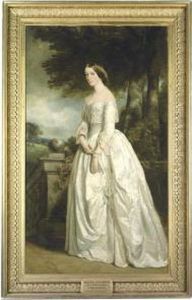 Portrait Of Louisa Madeleine
Keith-falconer, Nee Hawkins(1828-1916), Countess Of Kintore,
Full-length, In A Whitedress Portrait Of Louisa Madeleine
Keith-falconer, Nee Hawkins(1828-1916), Countess Of Kintore,
Full-length, In A Whitedress