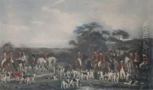 Sir Richard Sutton And The Quorn Hounds (by Frederick Bromley) by Sir Francis Grant