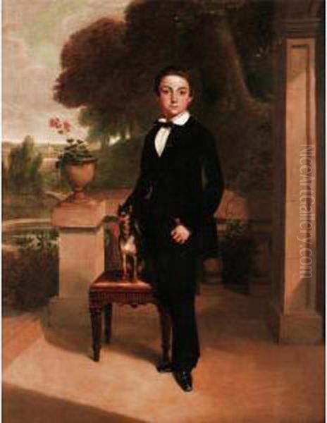 Portrait Of A Young Boy And His Companion - view 1