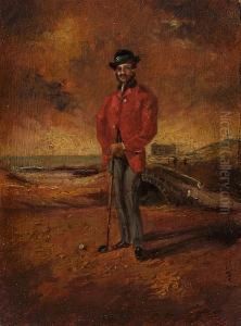 Miniature Portrait Of John Whyte Melville On The Links At St Andrews