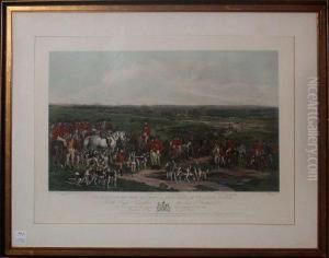 The Meeting Of Her Majesty's Stag Hounds On Ascot Heath by Sir Francis Grant