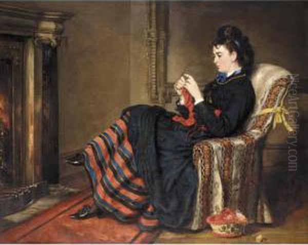 Knitting A Stocking - view 1