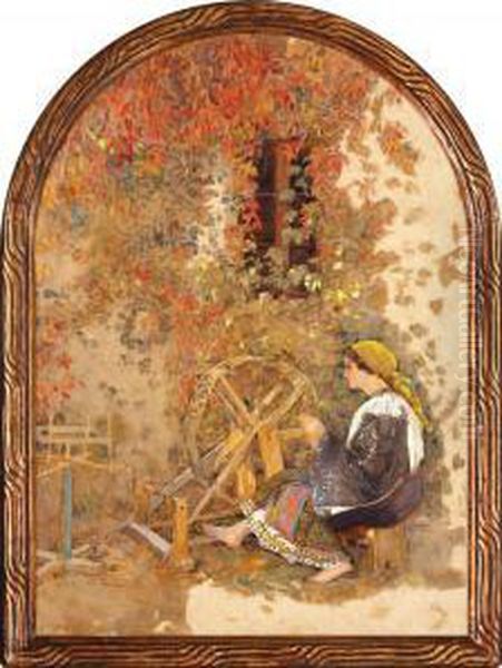 Woman With Spinster - view 1