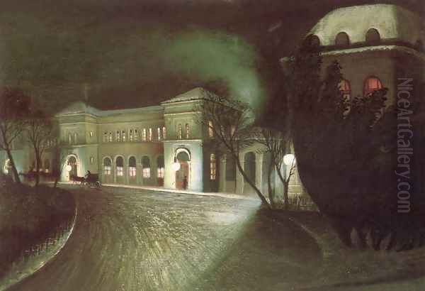A Keleti palyaudvar ejjel, 1902 - view 1