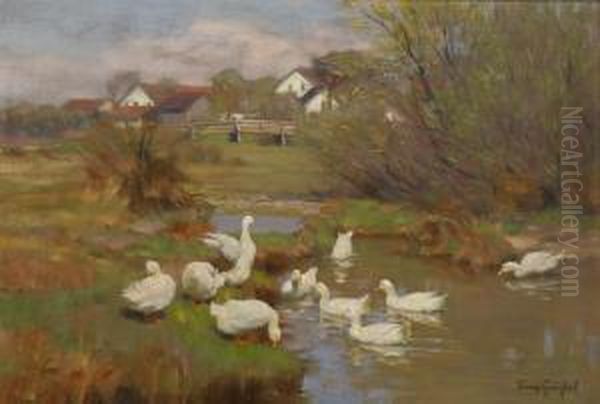 Zehn Enten Am Wasser. - view 1