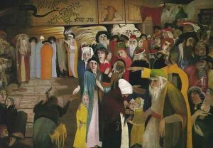 A Panaszfal bejáratánál Jeruzsálemben, 1904 by Tivadar Kosztka Csontvary