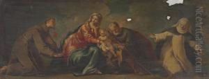 The Holy Family With Saints Francis And Catherine Of Siena