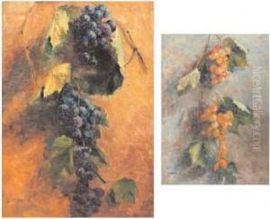 Coppia Nature Morte Con Uva by Giuseppe Grassis