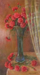 Carnations In A Clear Vase Carnations In A Clear Vase