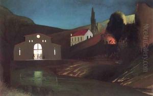 Jajcei villanyeromu ejjel, 1903 by Tivadar Kosztka Csontvary