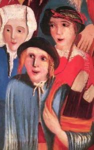 At the Entrance of the Wailing Wall in Jerusalem (detail) 1904 2 by Tivadar Kosztka Csontvary