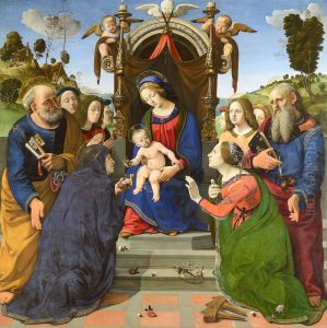 Virgin and Child Enthroned with Saints 1493 by Piero Di Cosimo