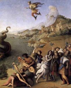 Perseus Frees Andromeda (detail-2) c. 1510 by Piero Di Cosimo