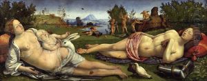 Venus, Mars, and Cupid 1490 by Piero Di Cosimo
