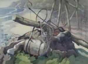 Fishing Nets And Hooks by James Gray