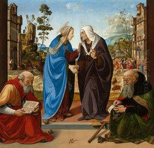 The Visitation with Sts Nicholas and Anthony 1489-90