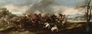Scontro Di Cavalleria Tra Turchi E Cristiani