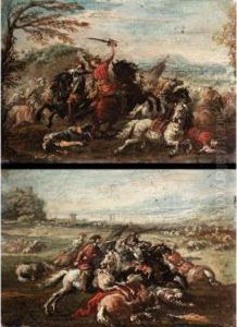 Pair Of Cavalry Skirmishes
